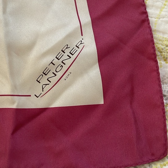 Vintage 1970s Peter Langner Paris square scarf - Picture 2 of 4